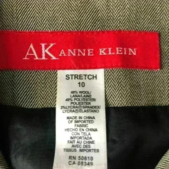 Vintage Anne Klein Women’s Grey Preppy Prep Old Money Wool Coat Blazer 10 Large - Picture 5 of 8